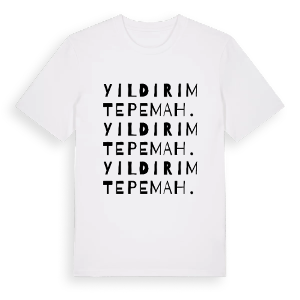 Yıldırımtepe Mah. ordlek t-shirt – ekologisk bomull t-shirt från Pinshirt