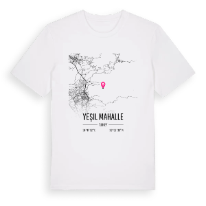 Yeşil Mahalle karta t-shirt – ekologisk bomull t-shirt från Pinshirt