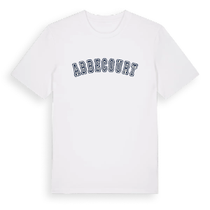 Abbecourt college t-shirt – ekologisk bomull t-shirt från Pinshirt