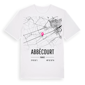 Abbécourt karta t-shirt – ekologisk bomull t-shirt från Pinshirt