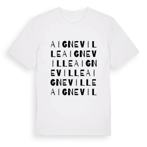 Aigneville ordlek t-shirt – ekologisk bomull t-shirt från Pinshirt