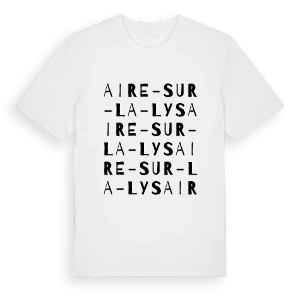 Aire-sur-la-Lys ordlek t-shirt – ekologisk bomull t-shirt från Pinshirt