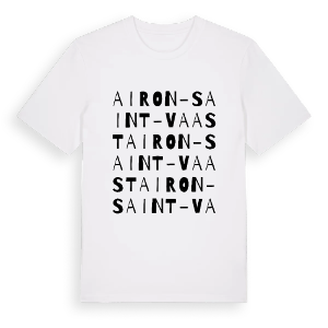 Airon-Saint-Vaast ordlek t-shirt – ekologisk bomull t-shirt från Pinshirt