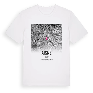 Aisne karta t-shirt – ekologisk bomull t-shirt från Pinshirt