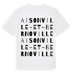Aisonville-et-Bernoville ordlek t-shirt – ekologisk bomull t-shirt från Pinshirt