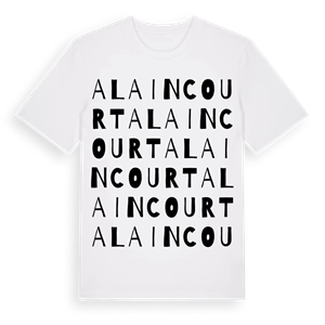Alaincourt ordlek t-shirt – ekologisk bomull t-shirt från Pinshirt