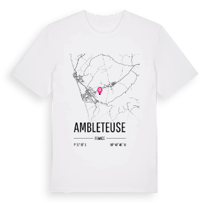 Ambleteuse karta t-shirt – ekologisk bomull t-shirt från Pinshirt
