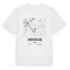 Amifontaine karta t-shirt – ekologisk bomull t-shirt från Pinshirt