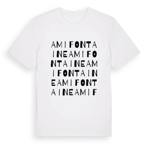 Amifontaine ordlek t-shirt – ekologisk bomull t-shirt från Pinshirt