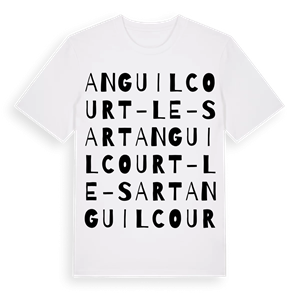 Anguilcourt-le-Sart ordlek t-shirt – ekologisk bomull t-shirt från Pinshirt