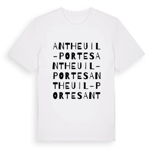 Antheuil-Portes ordlek t-shirt – ekologisk bomull t-shirt från Pinshirt