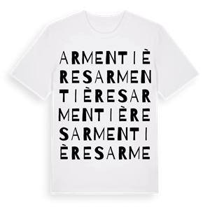 Armentières ordlek t-shirt – ekologisk bomull t-shirt från Pinshirt