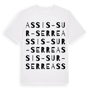 Assis-sur-Serre ordlek t-shirt – ekologisk bomull t-shirt från Pinshirt