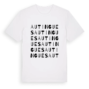 Autingues ordlek t-shirt – ekologisk bomull t-shirt från Pinshirt