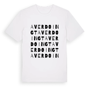 Averdoingt ordlek t-shirt – ekologisk bomull t-shirt från Pinshirt