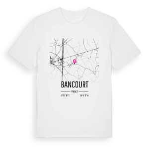 Bancourt karta t-shirt – ekologisk bomull t-shirt från Pinshirt