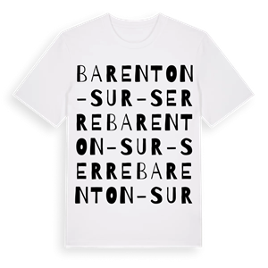 Barenton-sur-Serre ordlek t-shirt – ekologisk bomull t-shirt från Pinshirt
