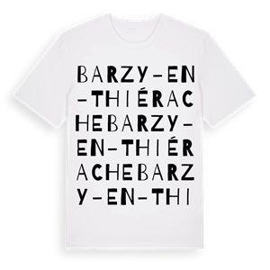 Barzy-en-Thiérache ordlek t-shirt – ekologisk bomull t-shirt från Pinshirt