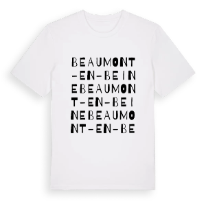 Beaumont-en-Beine ordlek t-shirt – ekologisk bomull t-shirt från Pinshirt