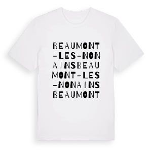 Beaumont-les-Nonains ordlek t-shirt – ekologisk bomull t-shirt från Pinshirt