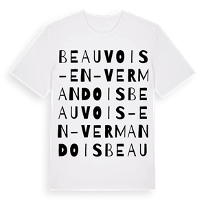 Beauvois-en-Vermandois ordlek t-shirt – ekologisk bomull t-shirt från Pinshirt