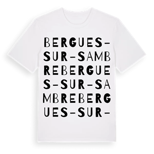 Bergues-sur-Sambre ordlek t-shirt – ekologisk bomull t-shirt från Pinshirt
