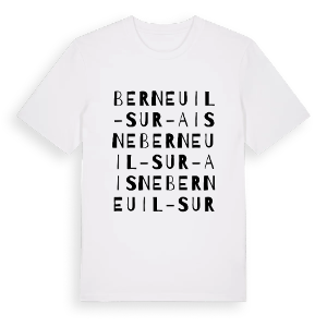 Berneuil-sur-Aisne ordlek t-shirt – ekologisk bomull t-shirt från Pinshirt