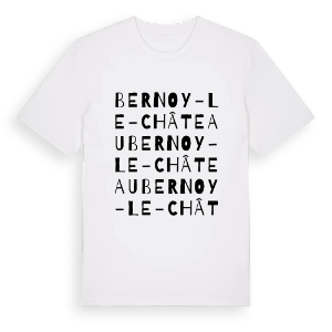 Bernoy-le-Château ordlek t-shirt – ekologisk bomull t-shirt från Pinshirt