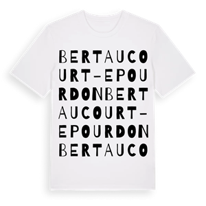 Bertaucourt-Epourdon ordlek t-shirt – ekologisk bomull t-shirt från Pinshirt