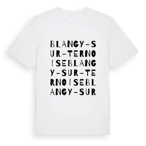 Blangy-sur-Ternoise ordlek t-shirt – ekologisk bomull t-shirt från Pinshirt