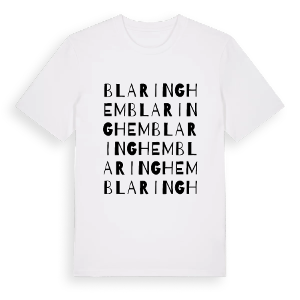 Blaringhem ordlek t-shirt – ekologisk bomull t-shirt från Pinshirt