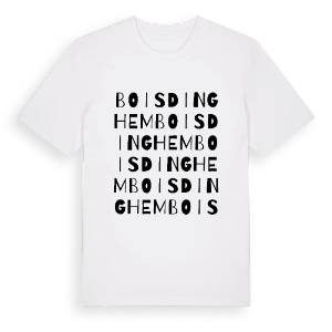 Boisdinghem ordlek t-shirt – ekologisk bomull t-shirt från Pinshirt