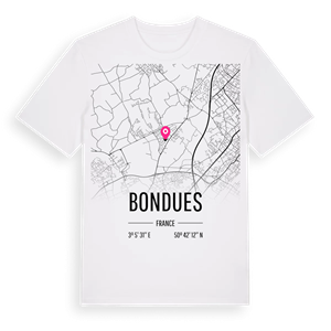 Bondues karta t-shirt – ekologisk bomull t-shirt från Pinshirt