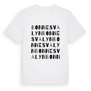 Bonnesvalyn ordlek t-shirt – ekologisk bomull t-shirt från Pinshirt