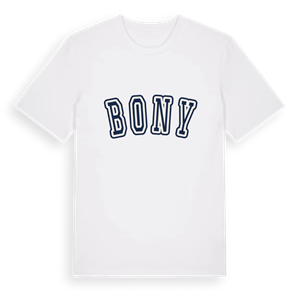Bony college t-shirt – ekologisk bomull t-shirt från Pinshirt