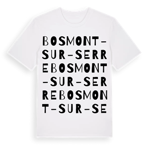 Bosmont-sur-Serre ordlek t-shirt – ekologisk bomull t-shirt från Pinshirt