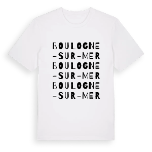 Boulogne-sur-Mer ordlek t-shirt – ekologisk bomull t-shirt från PinShirt