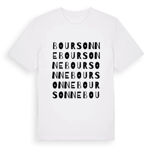 Boursonne ordlek t-shirt – ekologisk bomull t-shirt från Pinshirt