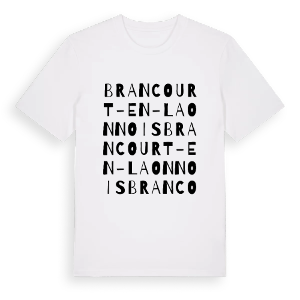 Brancourt-en-Laonnois ordlek t-shirt – ekologisk bomull t-shirt från Pinshirt