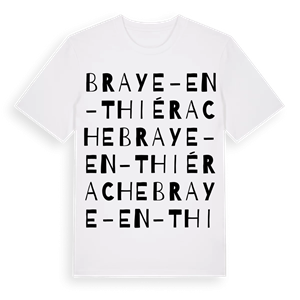 Braye-en-Thiérache ordlek t-shirt – ekologisk bomull t-shirt från Pinshirt