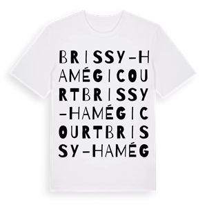 Brissy-Hamégicourt ordlek t-shirt – ekologisk bomull t-shirt från Pinshirt
