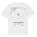 Bruyères-et-Montbérault karta t-shirt