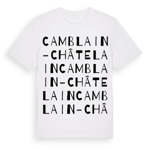 Camblain-Châtelain ordlek t-shirt – ekologisk bomull t-shirt från Pinshirt