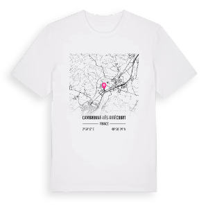 Cambronne-lès-Ribécourt karta t-shirt – ekologisk bomull t-shirt från Pinshirt