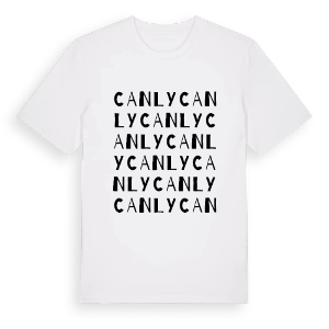 Canly ordlek t-shirt – ekologisk bomull t-shirt från Pinshirt