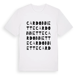 Cardonnette ordlek t-shirt – ekologisk bomull t-shirt från Pinshirt