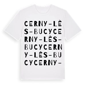 Cerny-lès-Bucy ordlek t-shirt – ekologisk bomull t-shirt från Pinshirt