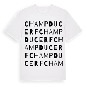 Champ du Cerf ordlek t-shirt – ekologisk bomull t-shirt från Pinshirt