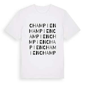 Champien ordlek t-shirt – ekologisk bomull t-shirt från Pinshirt