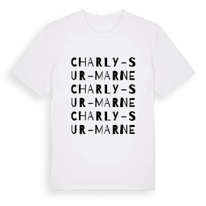 Charly-sur-Marne ordlek t-shirt – ekologisk bomull t-shirt från Pinshirt